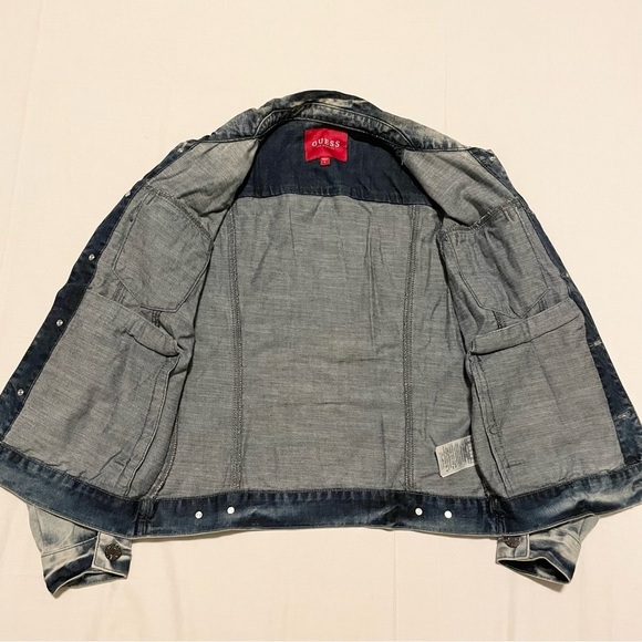 GUESS Women’s Denim Jean Jacket Size Small - Picture 9 of 16